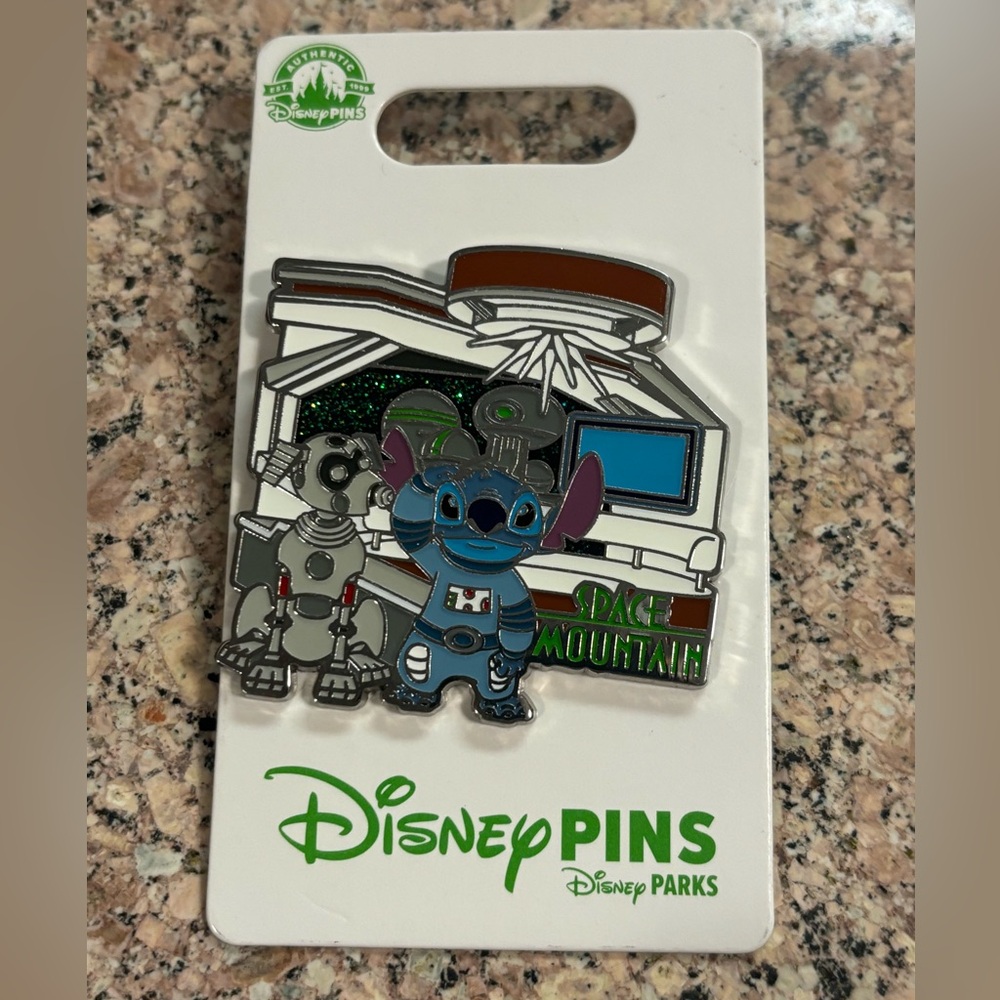 Disney Pin - Lilo and Stitch - Space Mountain - Stitch and RCA Dog